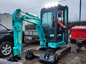 Mini Digger Hire - New Kobelco SK17SR Excavator